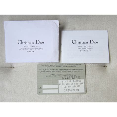 dior authenticity card|vintage christian dior bag authentic.